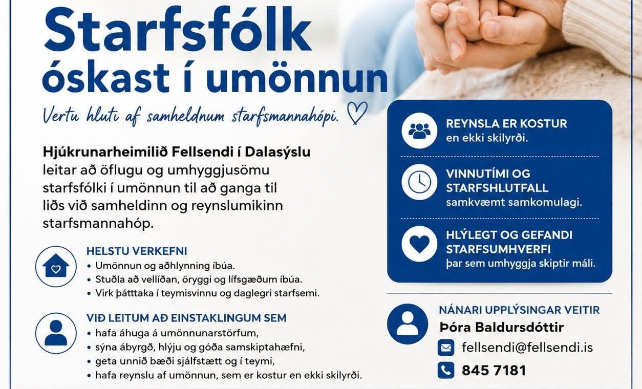Featured image for “Laus störf á Fellsenda”